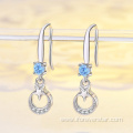 Silver 925 Moon And Star Earrings